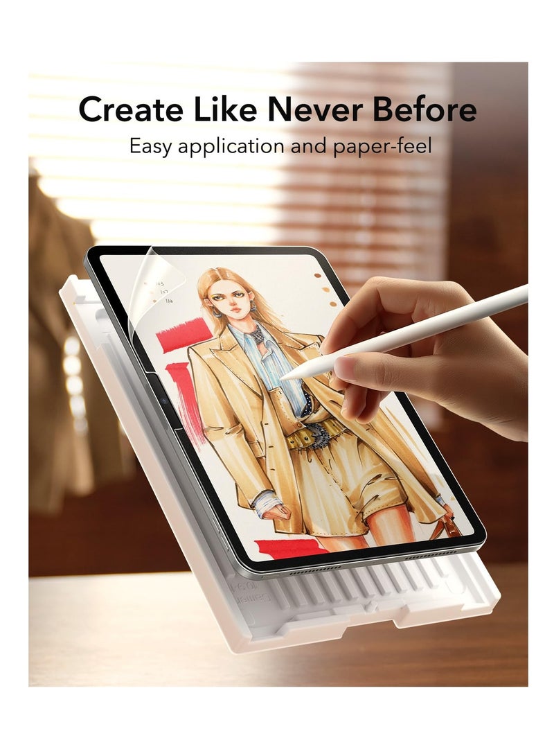 SYOSI 2 Pack Paper-Feel Screen Protector for iPad Pro 11 Inch M4 2024, Write and Draw Like on Paper, Scratch Protection with Easy Application Tray, Thin and Responsive, Easy Installation  - Image 3