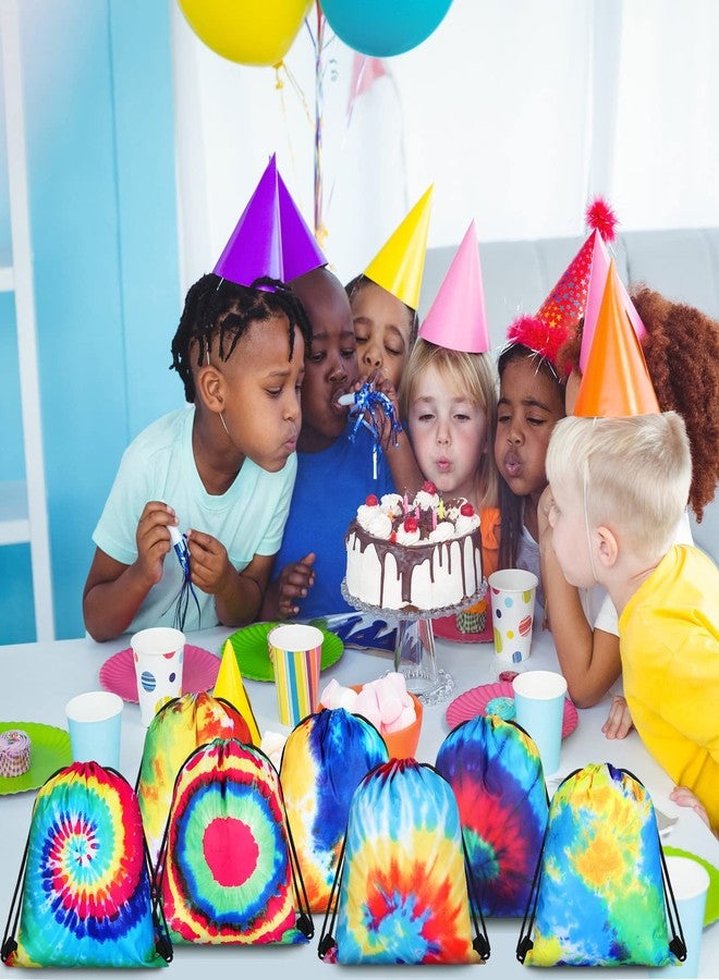 Lothee 30 Pack Drawstring Bags Party Favors for Kids Polyester Party Gift Bags Goody Backpack for Girls Boys Birthday Supplies(Tie Dye Style) - Image 5