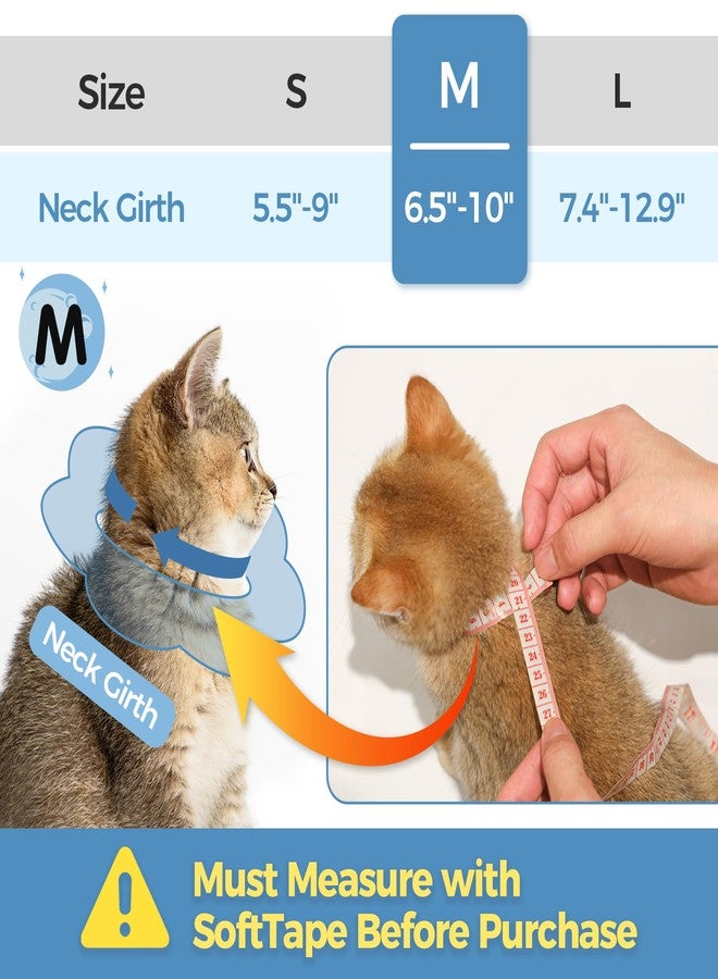 ComSaf Cat Cone Collar Soft, Protective Adjustable Cat Cones to Stop Licking After Surgery, Comfortable Lightweight Elizabethan Collar for Kitten Prevent from Licking Wounds, Not Block Vision - Image 2