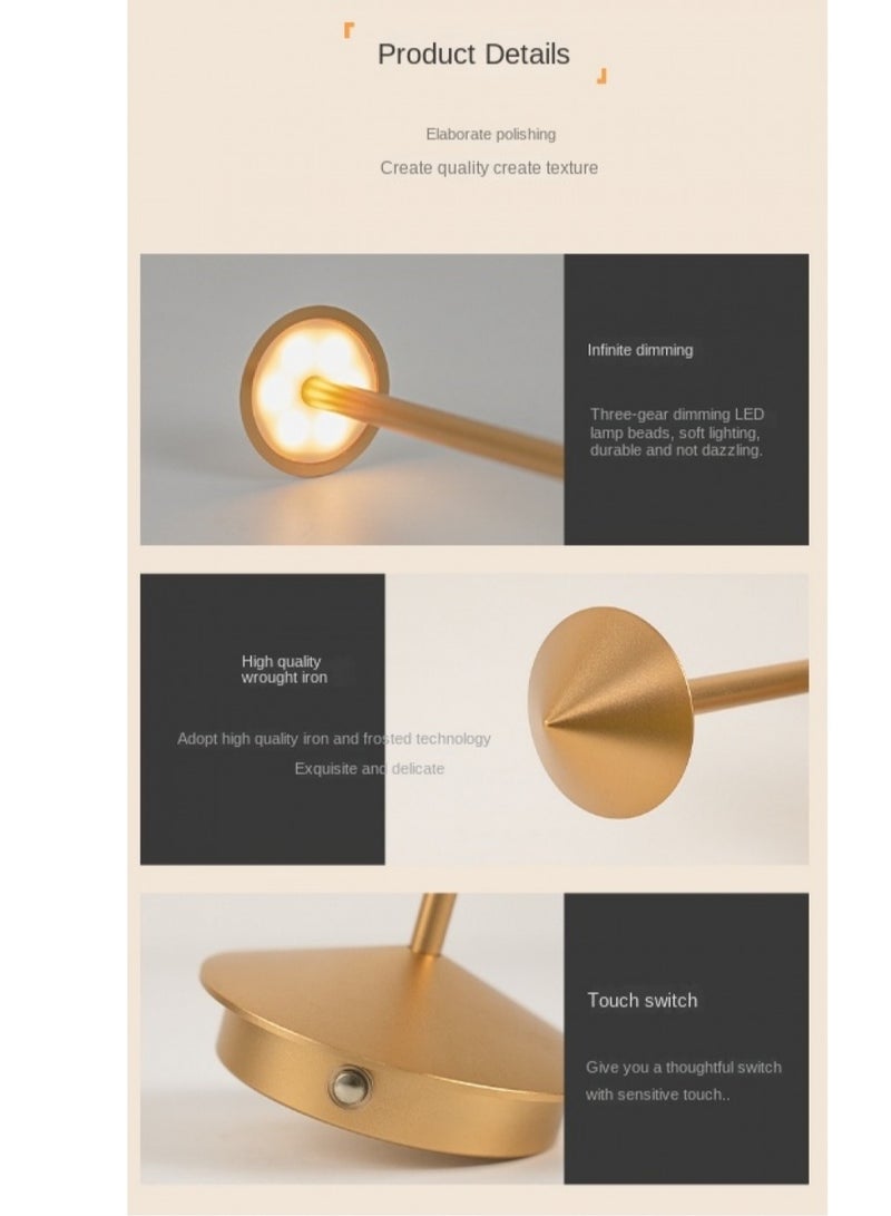 general Led Minimalist  Aluminum Creative Night Light Restaurant Table Light Bedside Atmosphere Light - Image 4