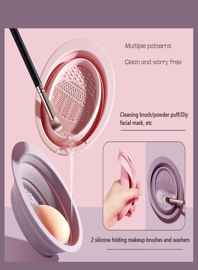 ماركة غير محددة 2 قطعة فرشاة التجميل أداة التنظيف  - Image 1
