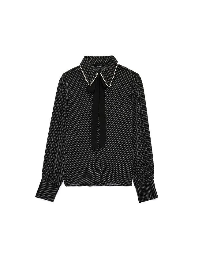 Koton  Polka Dot Chiffon Shirt for Women | Best Price UAE