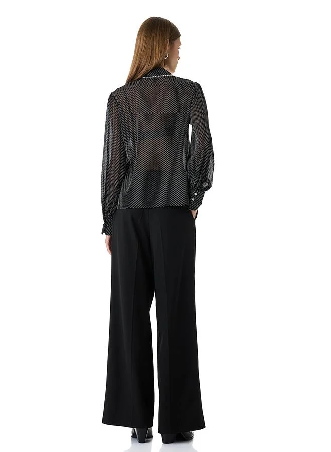Koton  Polka Dot Chiffon Shirt for Women | Best Price UAE