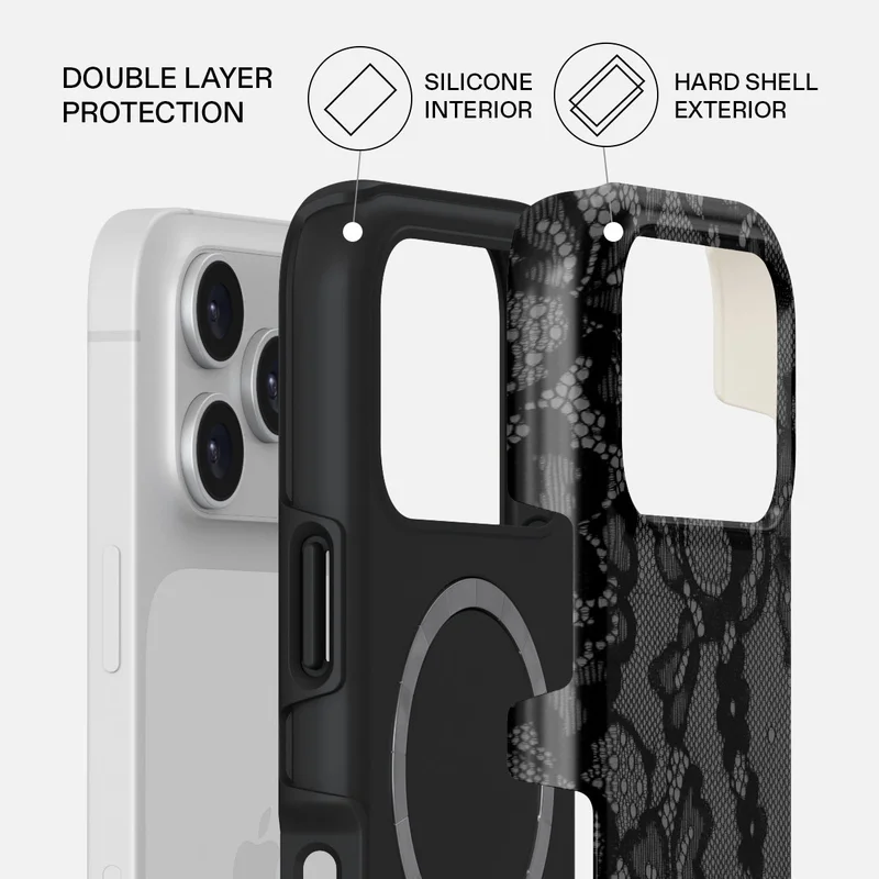 BURGA Burga iPhone 17 Pro Magnetic Premium Case Compatible with Hybrid Dual-Layer Hard Shell + Silicone Protection - Scratch-Resistant Shockproof Mobile Cover