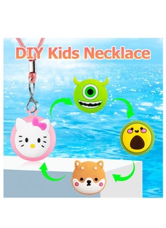 Generic AirTag Necklace Kids, 2 Pack Holder for Apple Air Tag Toddler Silicone Hidden Case Convenient Than Wristband Bracelet Child AirTags Holder for Girls (Pink, Yellow), silicone  - Image 2