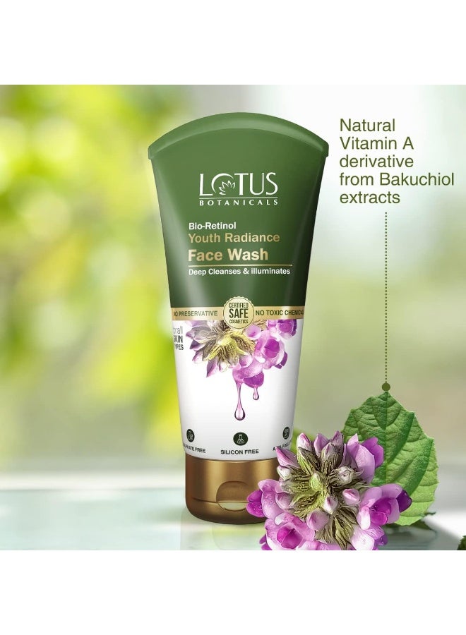 Lotus Botanicals Bio Retinol Youth Radiance Anti-Ageing Face Wash 100ml Bio-Retinol Youth Radiance Anti-Ageing Sleeping Mask (Night Crème) 50g (pack of 2,.150g) - Image 3