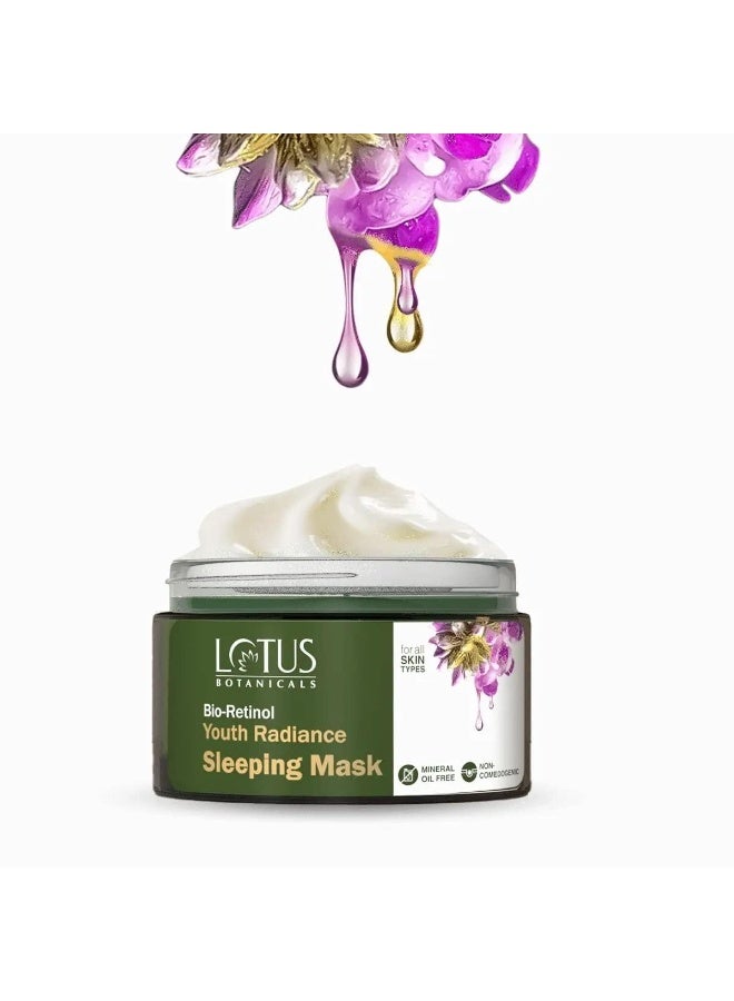 Lotus Botanicals Bio Retinol Youth Radiance Anti-Ageing Face Wash 100ml Bio-Retinol Youth Radiance Anti-Ageing Sleeping Mask (Night Crème) 50g (pack of 2,.150g) - Image 2