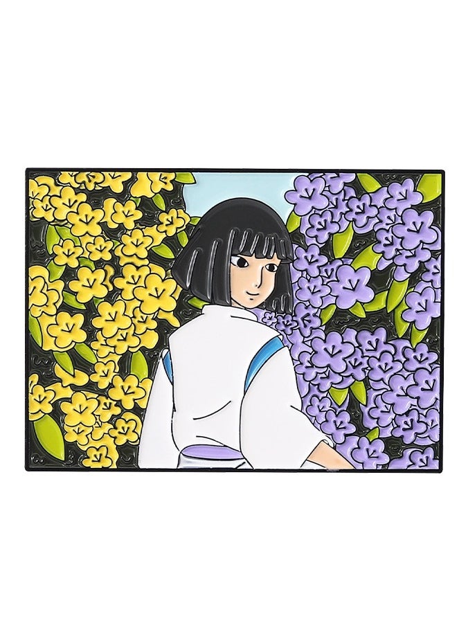 Paraphrase 2-Piece Spirited Away-themed Enamel Lapel Pins / Brooches / Badges for Jackets, Backpacks, Bags, Hats, Pin Boards | Studio Ghibli, Chihiro & Haku, Hayao Miyazaki  - Image 2