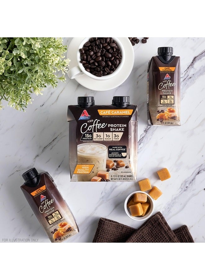 Atkins Café Caramel Iced Coffee Protein Shake, 15g Protein, Low Glycemic, 3g Net Carb, 1g Sugar, Keto Friendly - Image 5