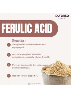 PURENSO Select Ferulic Acid Powder 10G  - Image 3