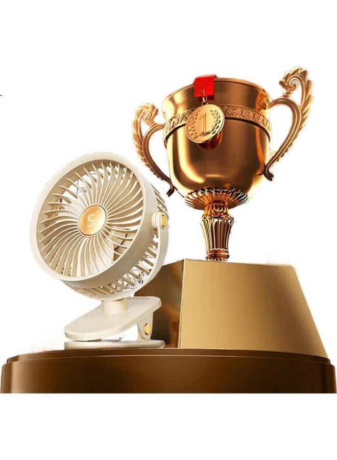 KOVOL Desktop Mini Fan Dormitory Bedside Small Electric Fan Clip-On Fan Silent Usb Rechargeable Cooling Air Conditioner Portable Office Desktop Bedroom Hanging Fan Wall-Mounted - Image 2