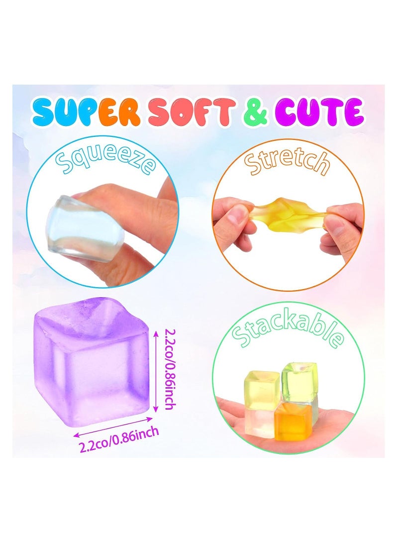 KASTWAVE Ice Cube Stress Ball, Simulated Summer Ice Block Stress Relief Balls, Squeezy Sensory Cubes Toys, Soft Squishy Ball Hand Grip Pressure Ball, 25 Pcs  - Image 4