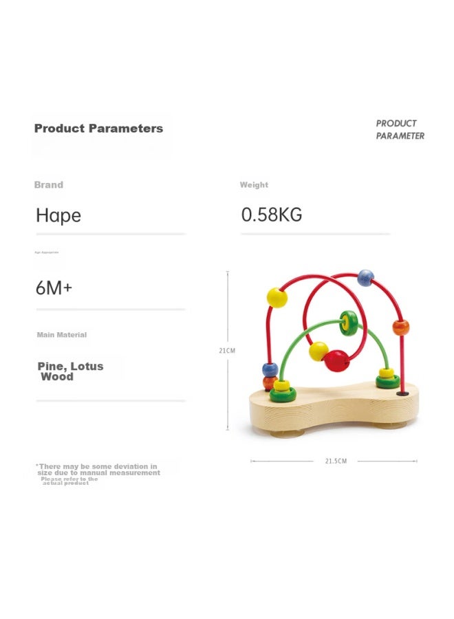 Hape لعبة خرز خشبية من هابي (ألمانيا) للأطفال والرضع، لعبة تعليمية، لعبة فقاعات، هدية عيد ميلاد E1801 - Image 5