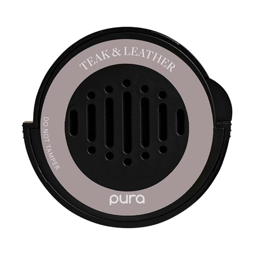 Pura Car Scent Refill - Fragrance for Pura Car Diffuser - Clean & Safe Luxury Diffuser Scent - Long-Lasting Fragrance for 30 Days of Aroma - Teak & Leather - Image 1