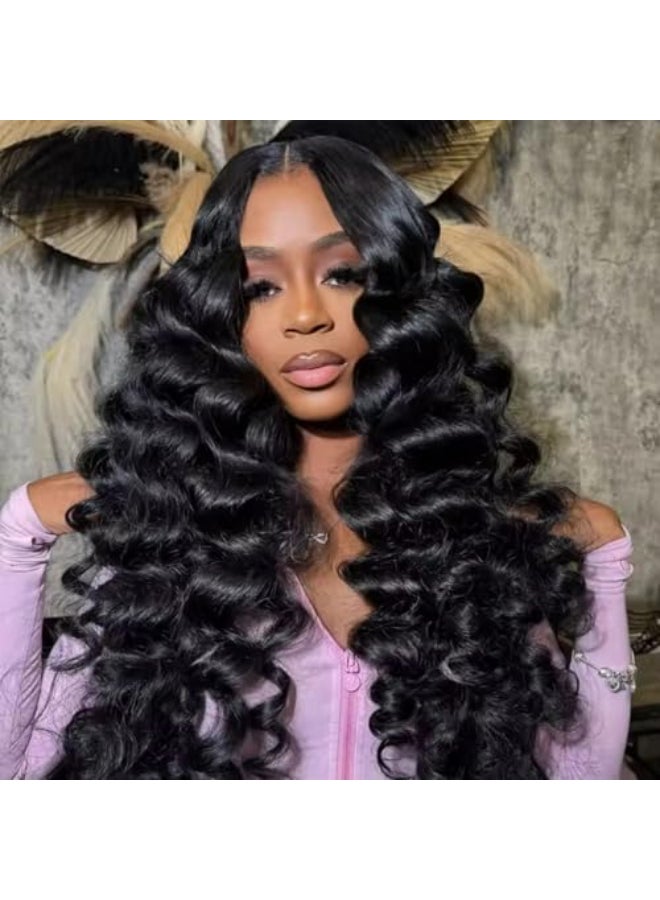 ROYAL IMPRESSION Loose Wave Lace Front Wigs Human Hair 200 Density 13x4 HD Transparent Full Lace Frontal Wigs Human Hair 12A Loose Deep Wave Glueless Wigs Human Hair Pre Plucked for Black Women 16 Inch - Image 1