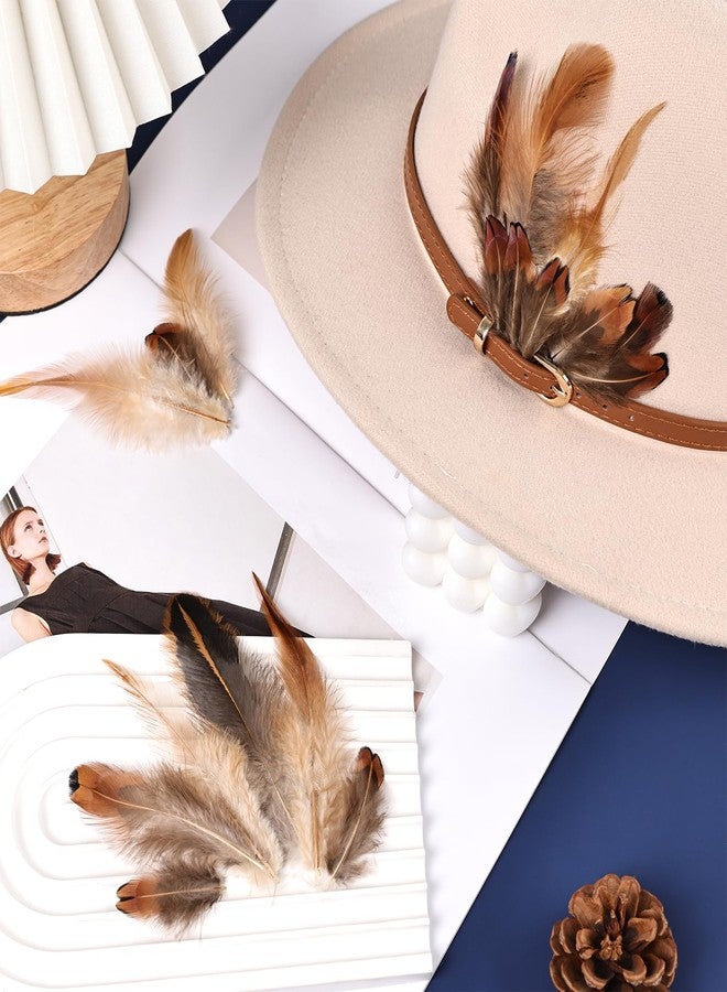 THARAHT 120pcs Natural Feathers Small 4 Styles Bulk for DIY Crafts Hat Wedding Home Party Decoration Feathers - Image 4