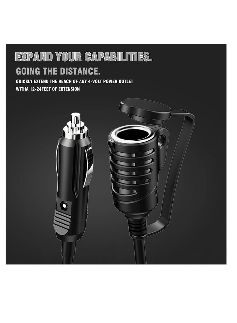 Zikra Cigarette Lighter Extension Cord, 4Ft/12V/120W/15A, Compatible with Air Compressor Pump and Tire Inflator - Image 3