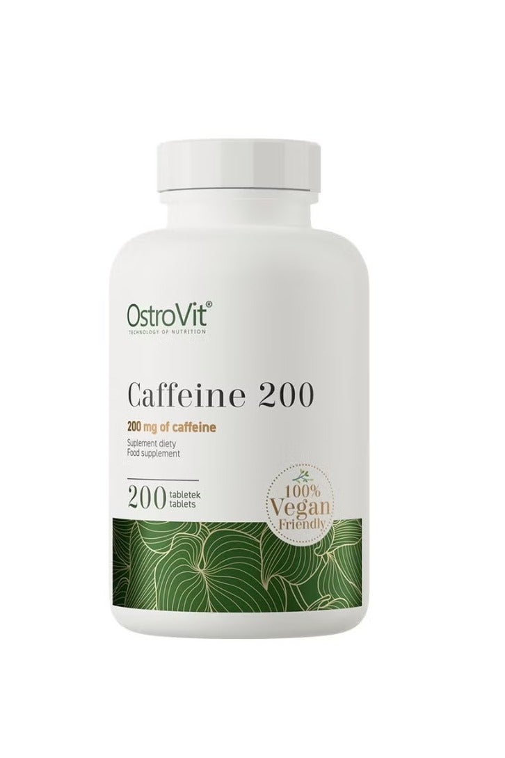 OstroVit Caffeine 200mg, Vege 200 Tablets
