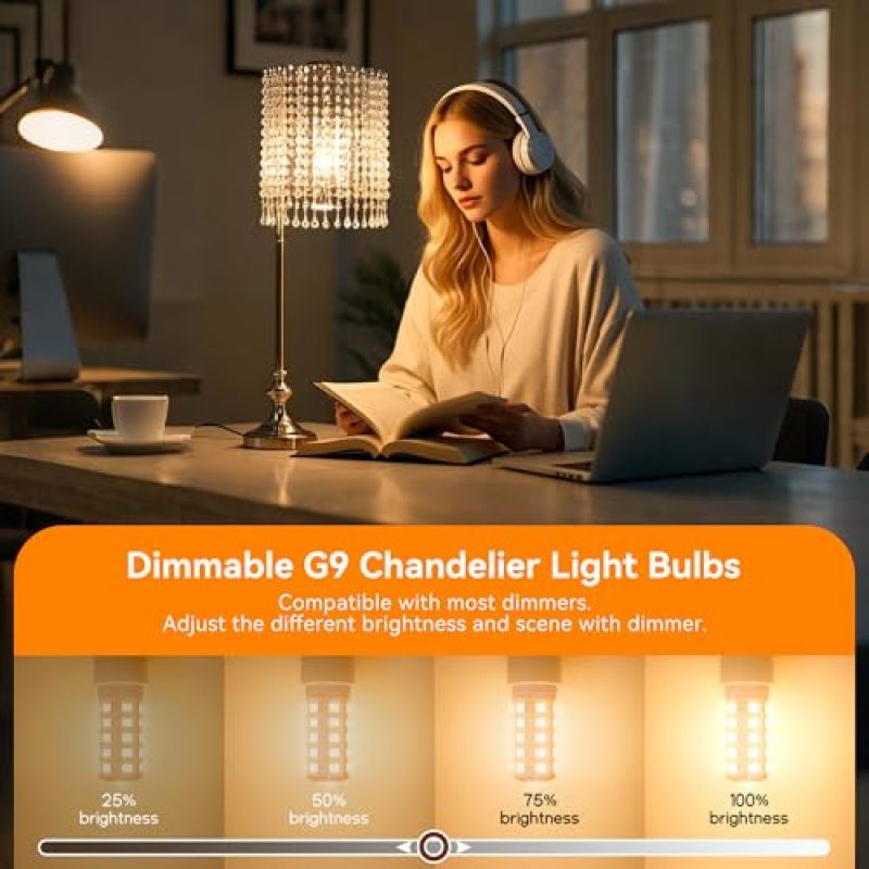 Dimmable G9 LED Bulb: Warm White, Halogen Replacement - Energy Efficient G9 Light Bulb for Chandelier Fixtures & Home Lamps - Image 2