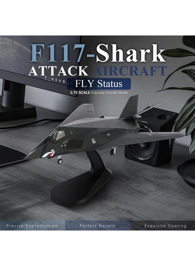 HANGHANG 1/72 Military Model Plane F117 Nighthawk （Shark Version） Alloy Fighter Model Airplane for Collections and Displays - Image 2