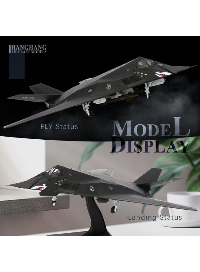 HANGHANG 1/72 Military Model Plane F117 Nighthawk （Shark Version） Alloy Fighter Model Airplane for Collections and Displays - Image 3
