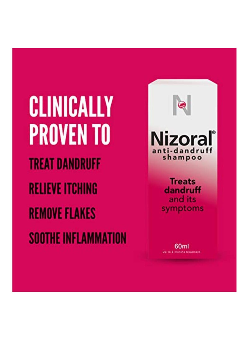 Nizoral Nizoral Anti Dandruff Shampoo, Perfect for Dry Flaky and Itchy Scalp - 60 ml - Image 2
