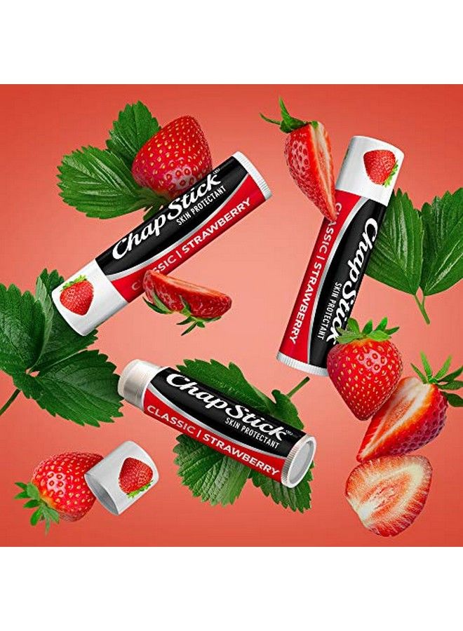 chapstick أنابيب مرطب الشفاه الكلاسيكي بنكهة الفراولة للعناية بالشفاه وترطيبها 0.15 أونصة (عبوة من 12 قطعة) - Image 3