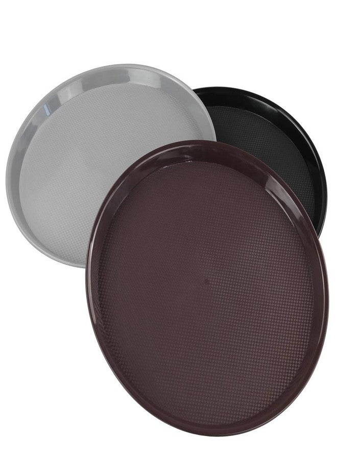 Cand Plastic Round Serving Trays, 3 Packs - Image 5