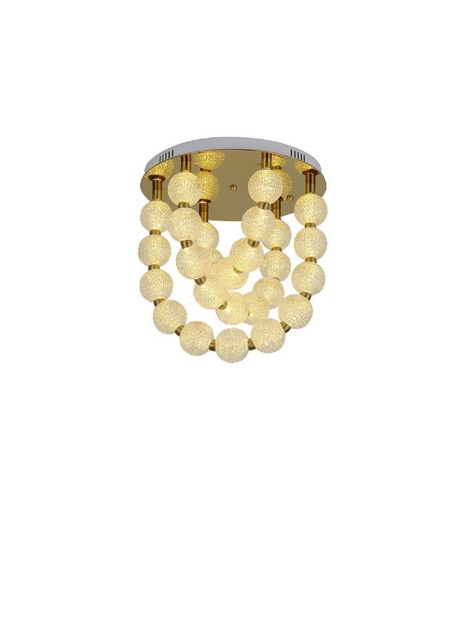 DANUBE HOME Rochelle Chandelier Metal+Acrylic 60X60Xh150 Led Gold  - Image 1