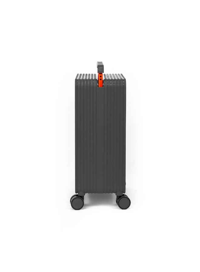 حقيبة سفر فاخرة ذات جودة عالية خفيفة و يدوية مقاس 20 بوصة معتمدة من شركات الطيران | هيكل صلب من مادة PC مزودة بعجلات للسفر | لون رمادي داكن - Image 3