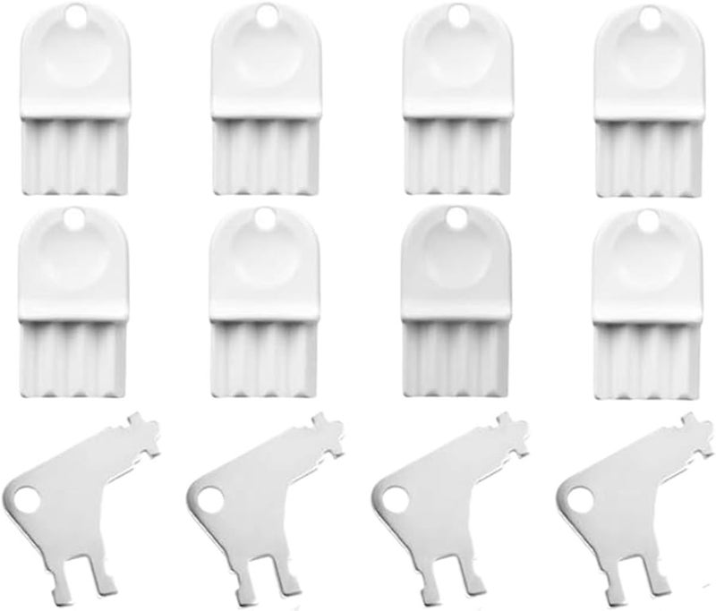 مفتاح موزع ورق التواليت 4 قطع بديل معدني وبلاستيكي مع 16 حلقة - Image 1