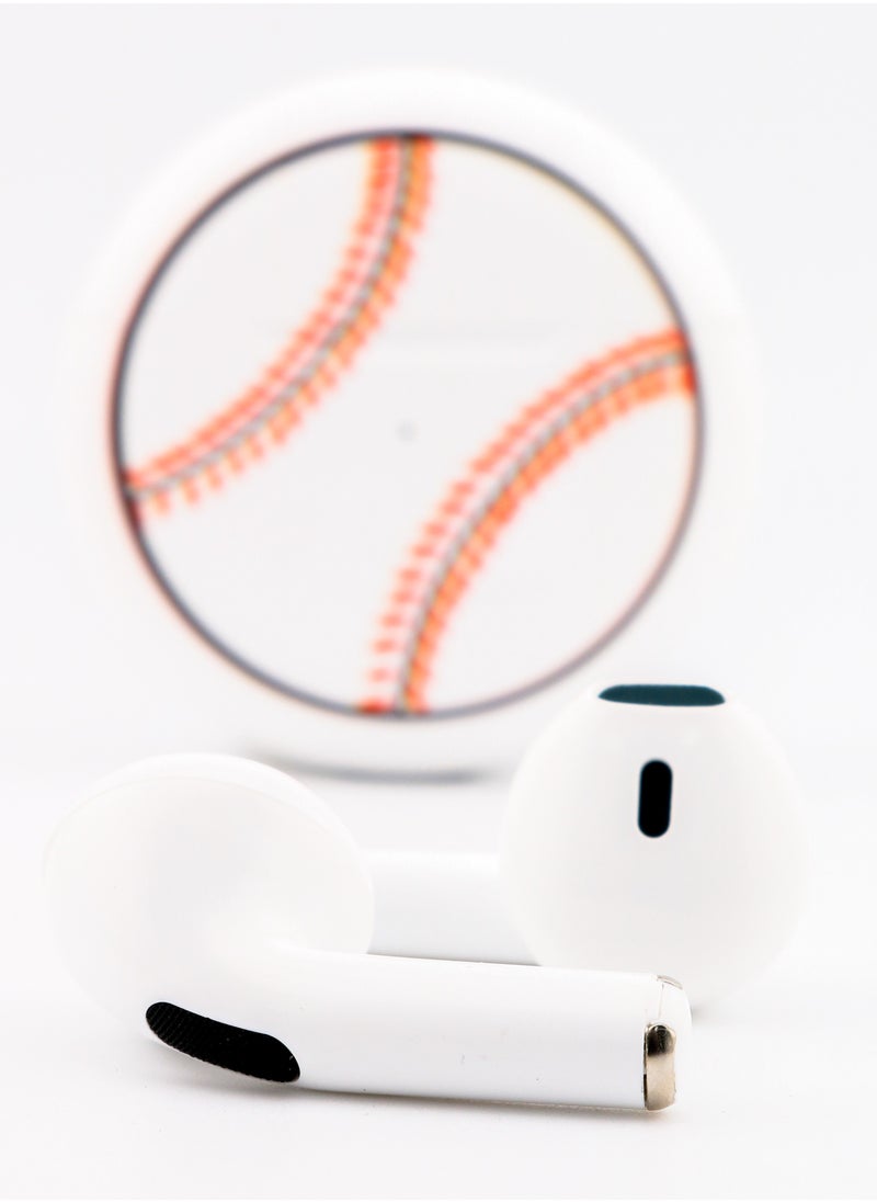 AMBERJACK - Wireless Bluetooth 5.1 Baseball Design Earphones Headset In Ear Stereo Earbuds Creative Gift - Image 1
