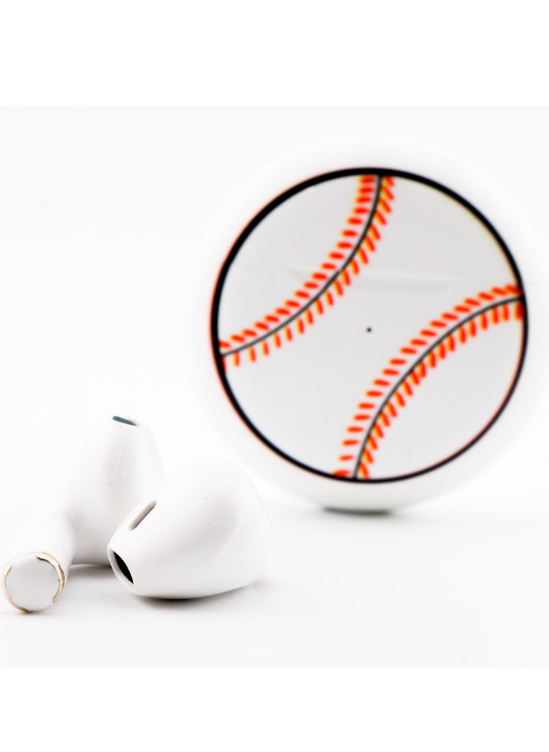 AMBERJACK - Wireless Bluetooth 5.1 Baseball Design Earphones Headset In Ear Stereo Earbuds Creative Gift - Image 1