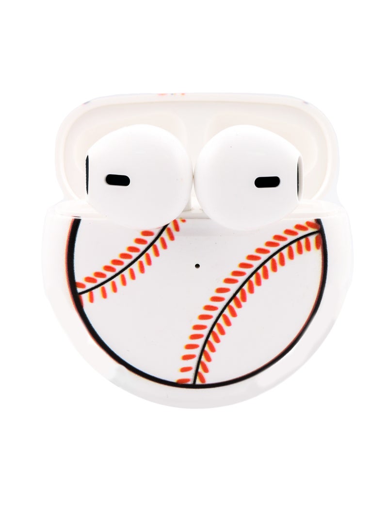 AMBERJACK - Wireless Bluetooth 5.1 Baseball Design Earphones Headset In Ear Stereo Earbuds Creative Gift - Image 1
