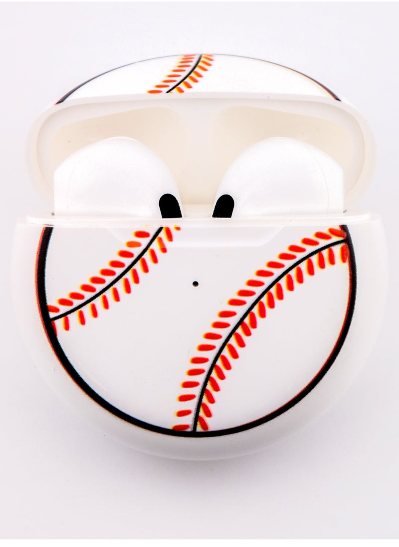 AMBERJACK - Wireless Bluetooth 5.1 Baseball Design Earphones Headset In Ear Stereo Earbuds Creative Gift - Image 1
