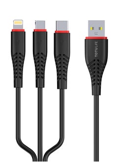 Totulife SMART Series Car Charger QC + 3in1 Cable - Black  - Image 3