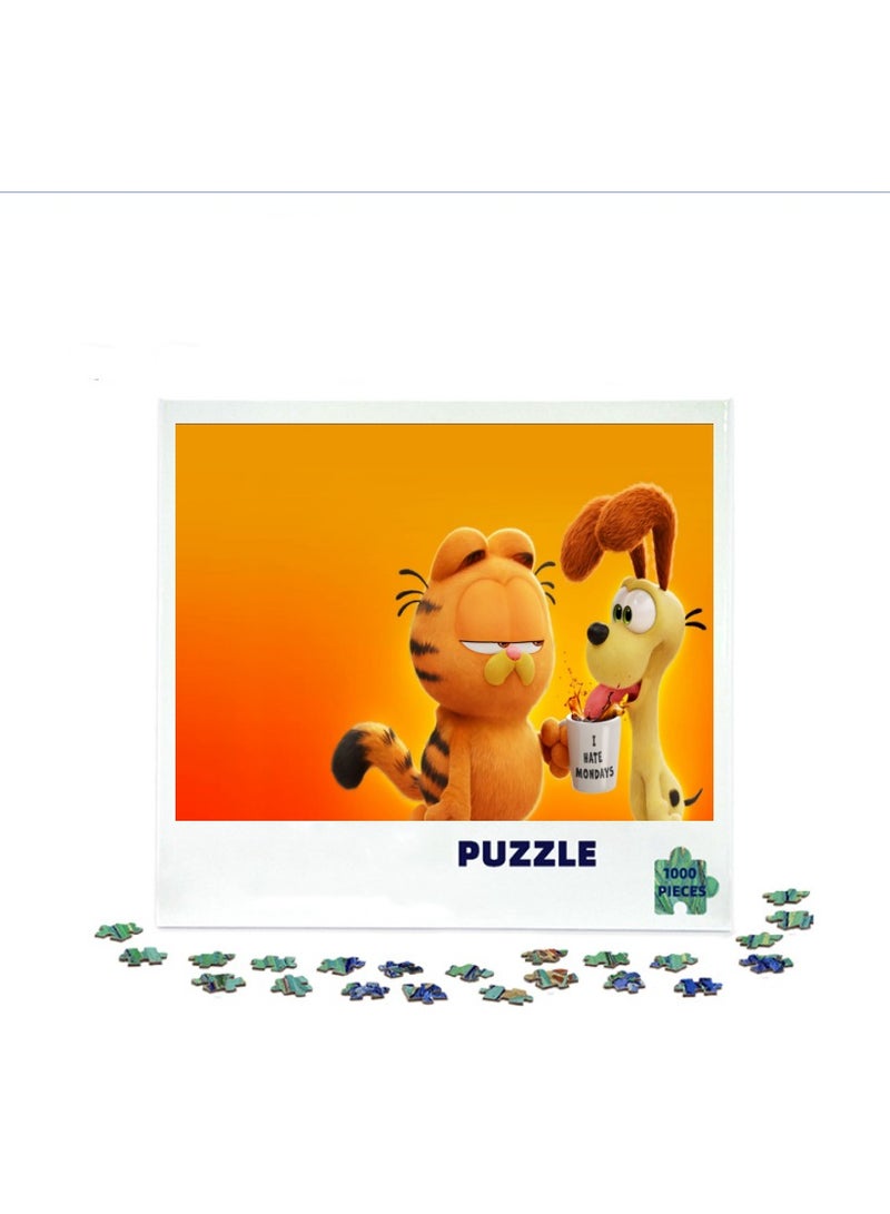 Anna 1000-Piece Colorful Garfield and Odie Cartoon Puzzle - Image 2