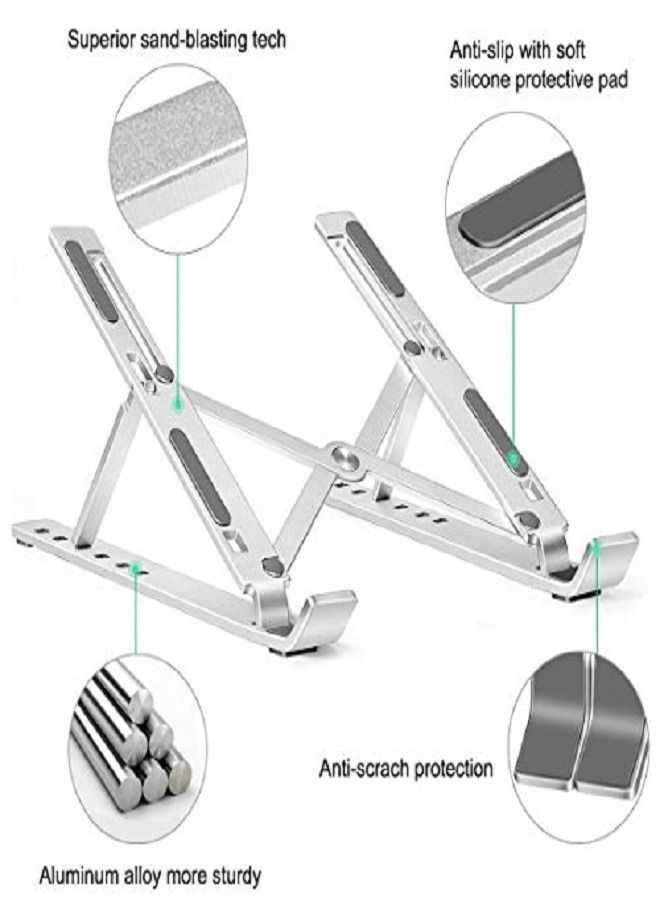 ELTRAZONE Adjustable Portable Elevator Laptop Stand Silver - Image 4
