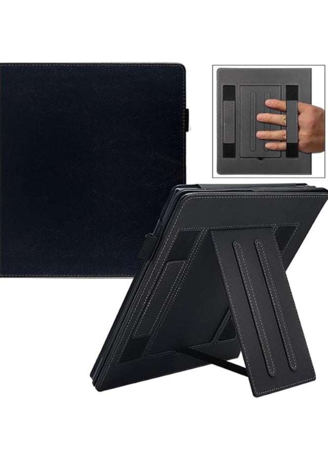 جنرال - with Double Hand Strap/Pen Holder/Auto Sleep Wake For Boox Note Air4 C حقيبة مزدوجة القاعدة متوافقة مع جهاز Onyx Boox Note Air 4 C بحجم 10.3 بوصات (2024)، تتضمن حزام يد مزدوج وفتحة للقلم وميزة النوم والاستيقاظ التلقائي للجهاز. - Image 1
