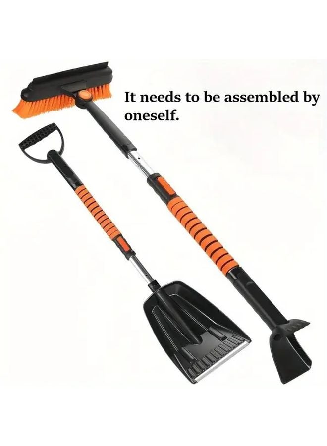41 Inch 5 in 1 Telescopic Snow Brush Shovel Set with Ice Scraper One Set - Image 1
