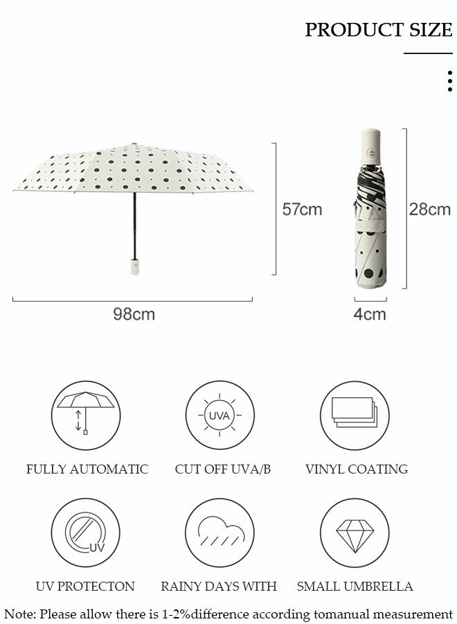 DUNISO Sun Protection Umbrella,UPF 50+,Travel Umbrella UV Protection Sun 99%,Sunscreen Sun Umbrella Women's Sun and Rain dual-use Folding umbrella Automatic Open - Image 2