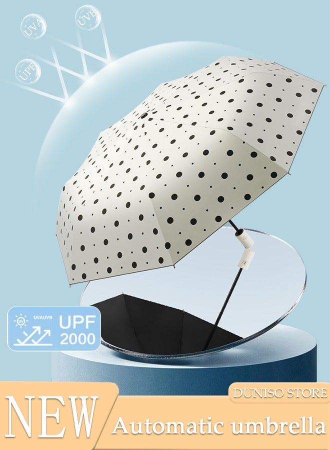 DUNISO Sun Protection Umbrella,UPF 50+,Travel Umbrella UV Protection Sun 99%,Sunscreen Sun Umbrella Women's Sun and Rain dual-use Folding umbrella Automatic Open  - Image 1