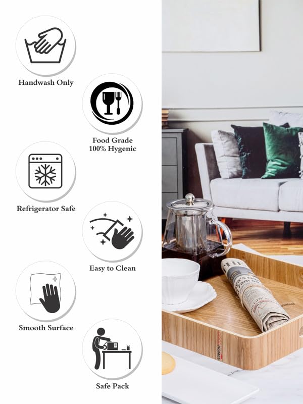 Goodhomes Wooden Rectangle Tray VC-418 - Image 4