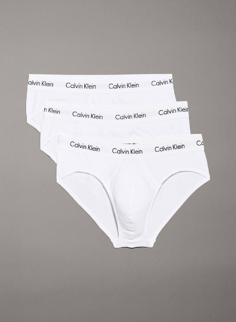 CALVIN KLEIN Cotton Stretch Hip Brief - 3 Pack - Image 1