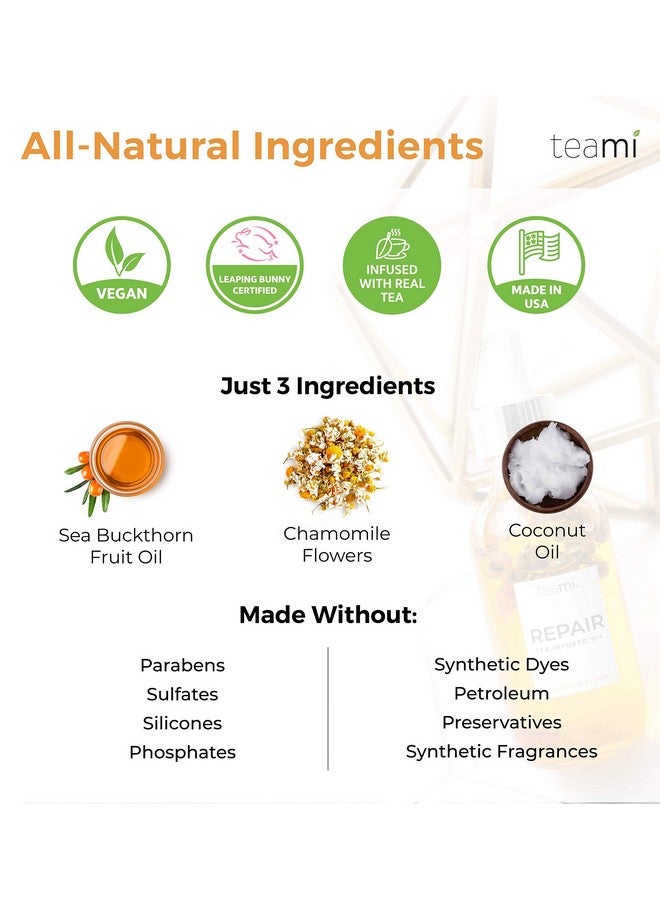 teami Teami Repair Jojoba Face Oil for Women with Coconut Oil, Camellia Seed & Vitamin E Oil for Skin - Facial Oil Cleanser for Sensitive, Normal, Oily & Dry Skin (2oz) - Image 4