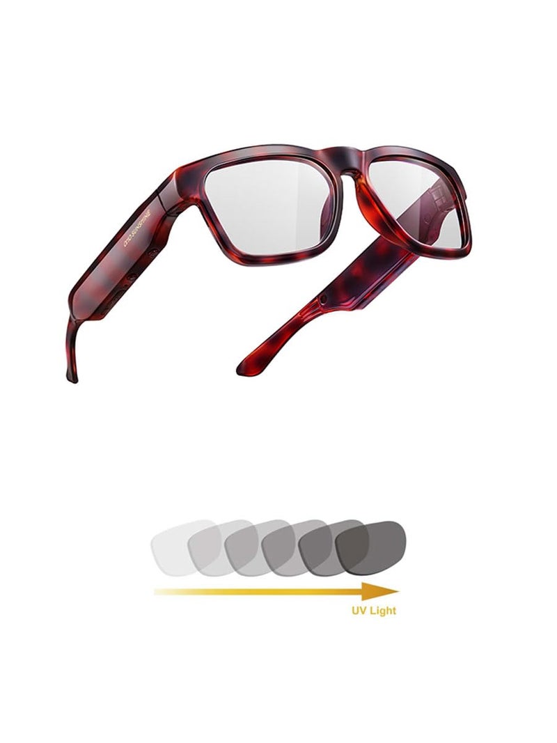OhO sunshine Smart Glasses,128G MP3 Bluetooth Sunglasses with Open Ear Speaker,Indoor &Outdoor Sports,Transitional Bluelight Blocking Lens,Unisex - Image 4