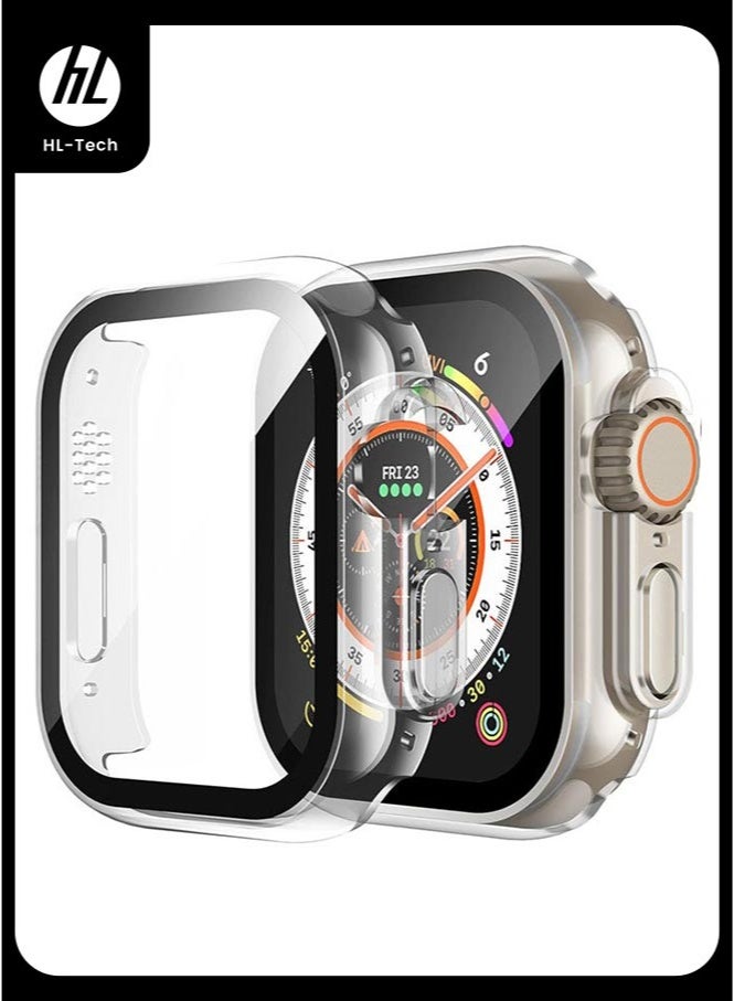 HL-Tech Case for Apple Watch Ultra 3 (2025) / Ultra 2 / Ultra 49mm case with Tempered Film Screen Protector, Full Protective Hard PC Bumper Touch Sensitive HD Screen Cover(49mm,Clear) - Image 1