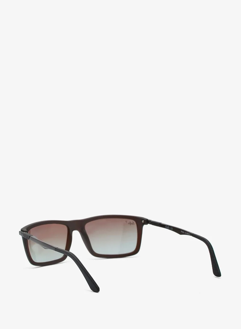 selfie Selfie Polarized Brown Rectangular Sunglasses, SE4214-004