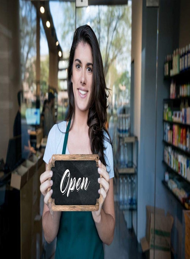 وا هوم لافتة "مفتوح" من WaaHome للأعمال التجارية، ذات وجهين، بتصميم سبورة سوداء، مكتوب عليها "مفتوح" أو "مغلق"، مناسبة لأبواب ونوافذ المتاجر، مقاس 6 × 12 بوصة، لون أسود. - Image 2