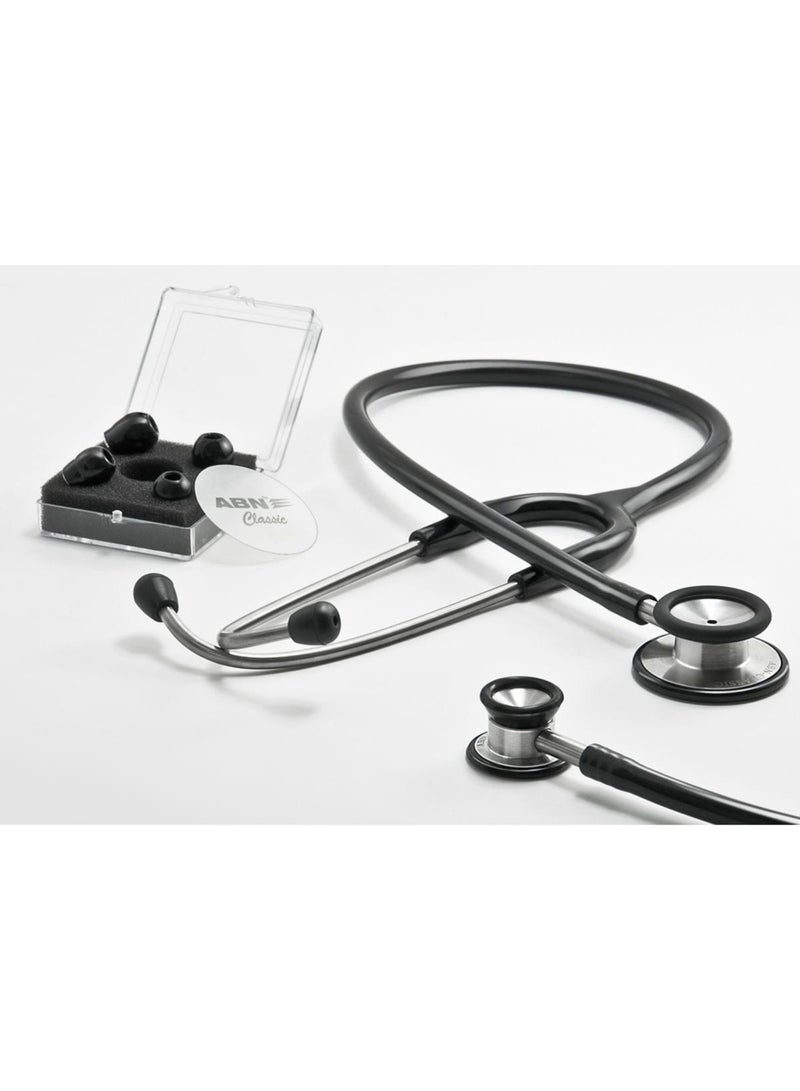 ABN Classic Stethoscope for Adults | Suitable for Doctors and Students Black - Image 1